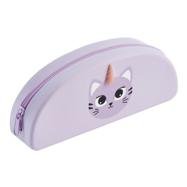 Pouzdro se zipem Puppies Friends - Kočka, fialové
