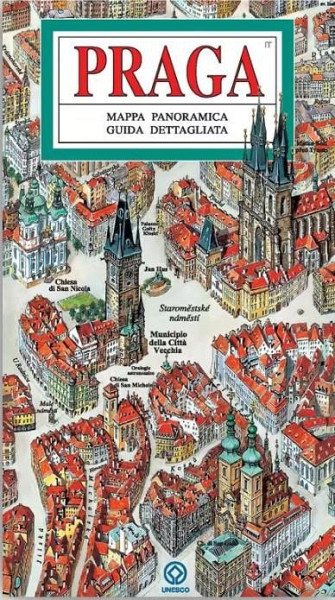 Praha - Panoramatická mapa / italsky