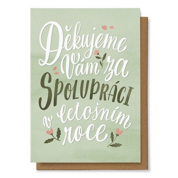 Přání Děkujeme Vám za spolupráci