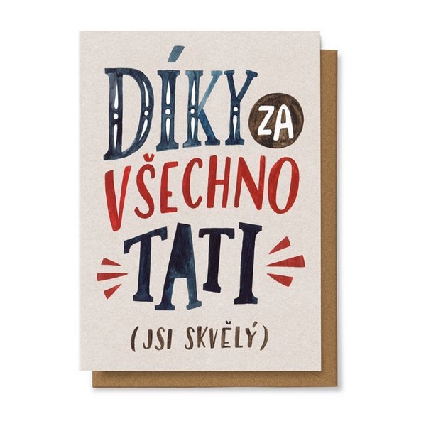 Přání Díky za všechno, tati