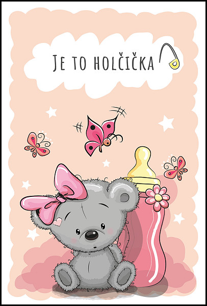 Přání K - K narození dítěte - holka