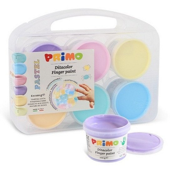 PRIMO Prstové barvy 6 x 100 g kelímky