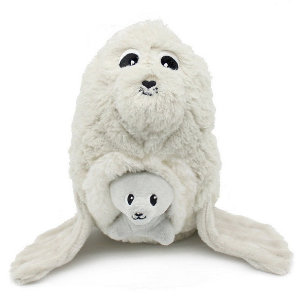 Ptipotos Plyšový tuleň Ploufou (máma s miminkem) 35 cm