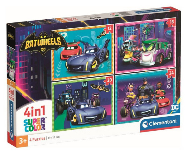 Puzzle Batwheels 4v1 (12+16+20+24 dílků)