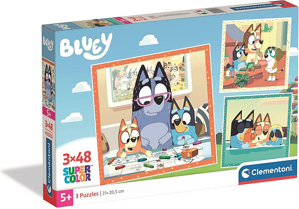 Puzzle Bluey 3x48 dílků