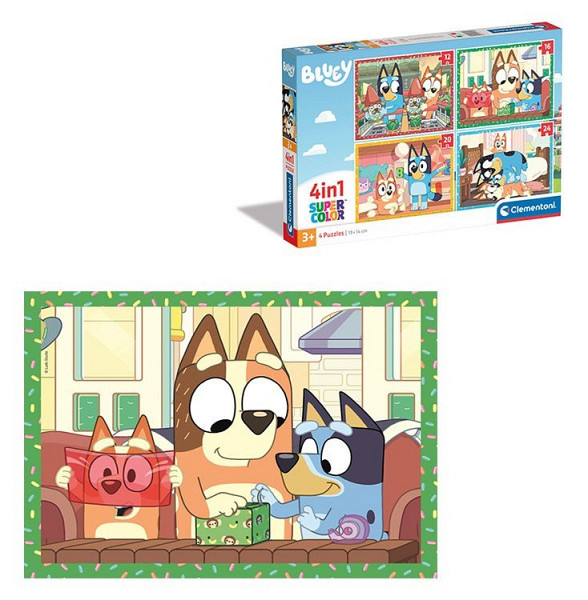 Puzzle Bluey 4v1 (12+16+20+24 dílků)