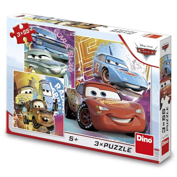 Puzzle Cars - Kamarádi 3x55 dílků