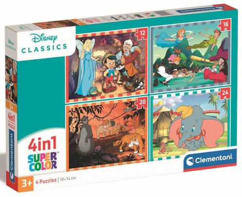 Puzzle Disney 4v1 (12+16+20+24 dílků)