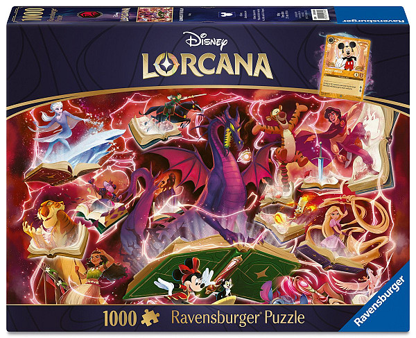 Puzzle Disney Lorcana - Glimmers of the Realm: Rubín 1000 dílků