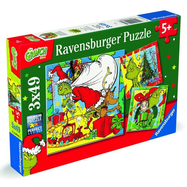 Puzzle Grinch 3x49 dílků
