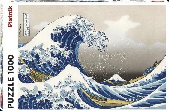Puzzle Hokusai: Velká vlna u pobřeží Kanagawy 1000 dílků