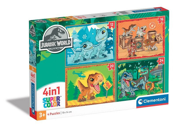 Puzzle Jurský svět 4v1 (12+16+20+24 dílků)