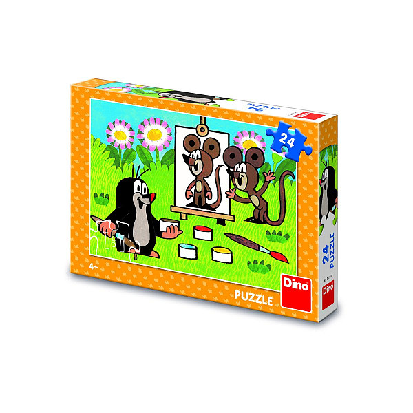 Puzzle Krtek malířem 24 dílků