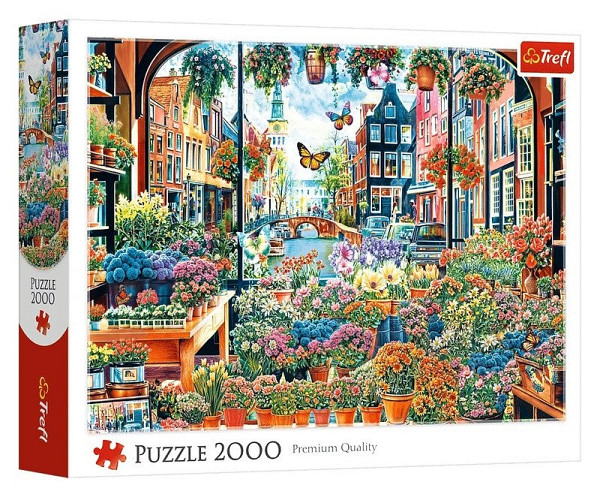 Puzzle Květinářství v Amsterdamu 2000 dílků