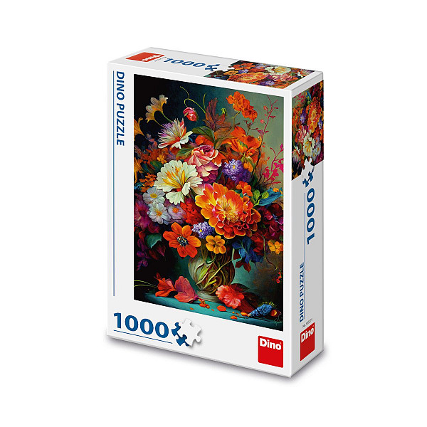 Puzzle Květiny ve váze 1000 dílků