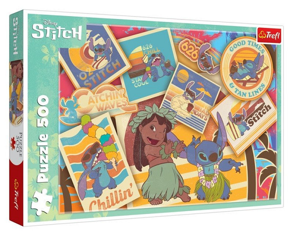 Puzzle Lilo & Stitch: Razítka 500 dílků
