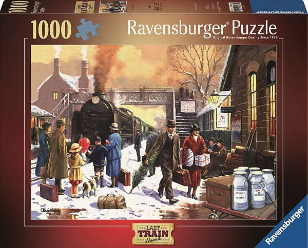 Puzzle Lokomotiva v bílém ruchu 1000 dílků