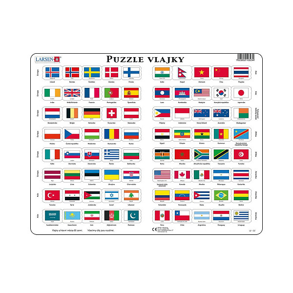 Puzzle MAXI - Vlajky světa/80 dílků