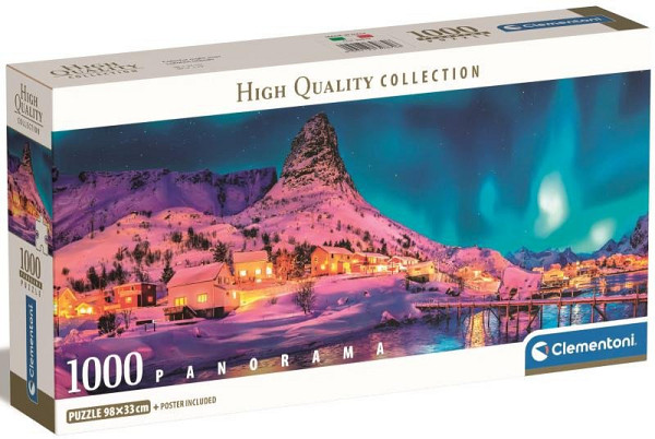 Puzzle Panorama: Noční ostrov Lofoty 1000 dílků