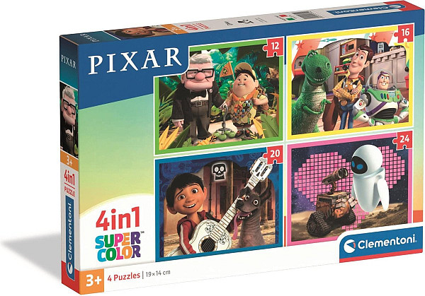 Puzzle Pohádky Pixar 4v1 (12+16+20+24 dílků)