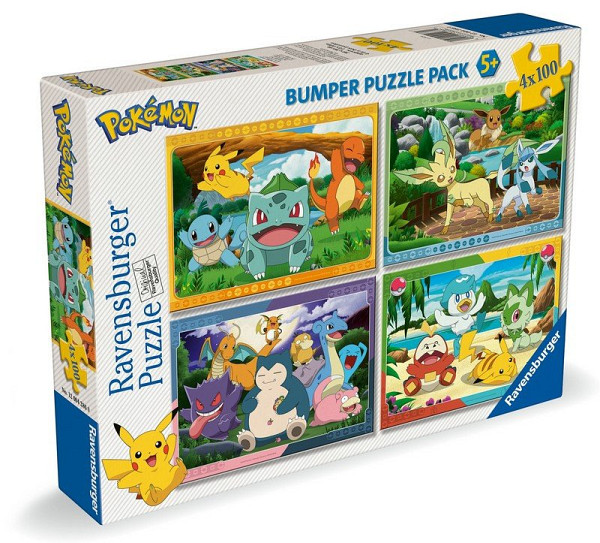 Puzzle Pokémon 4x100 dílků