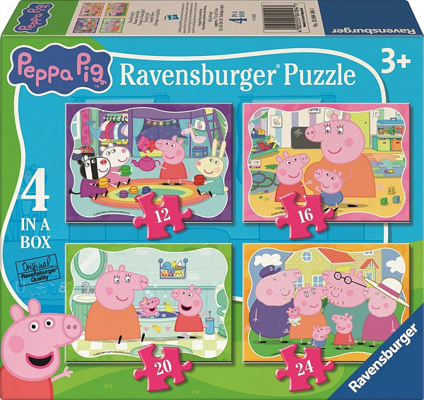 Puzzle Prasátko Peppa 4v1