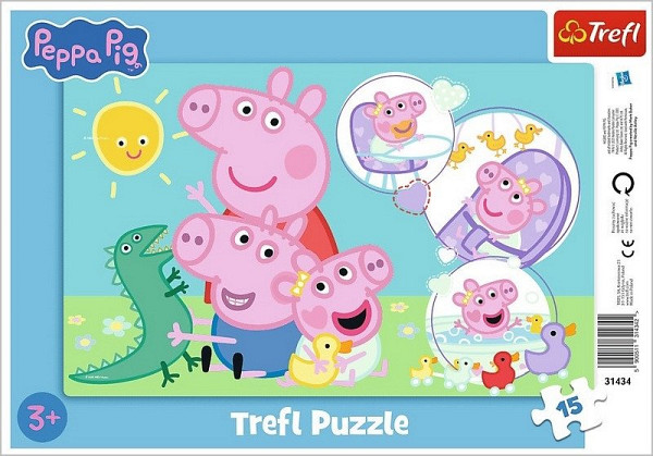 Puzzle Prasátko Peppa: Nejmilejší prasátko 15 dílků