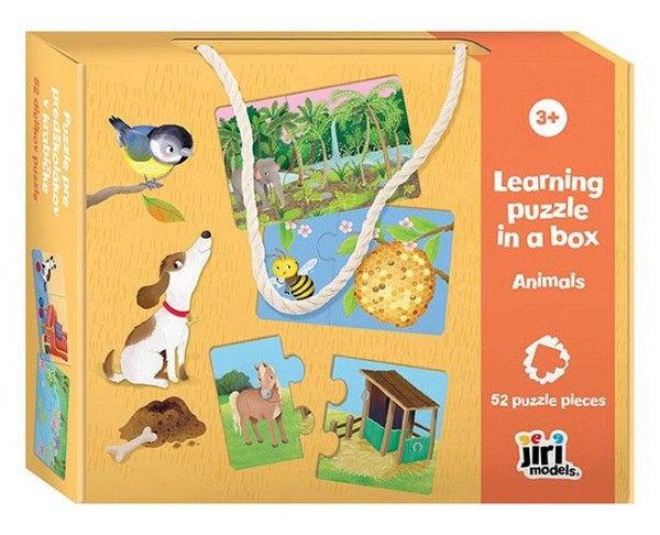 Puzzle pro předškoláky v krabičce Zvířátka