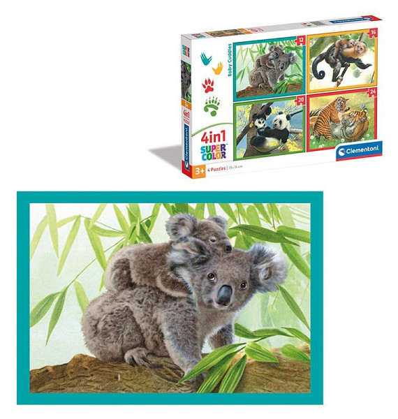 Puzzle Roztomilá mláďata 4v1 (12+16+20+24 dílků)