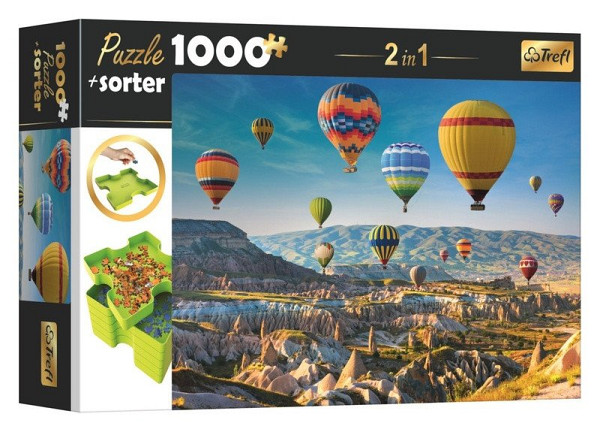 Puzzle s třídičem 2v1: Balóny nad Kapadokií 1000 dílků