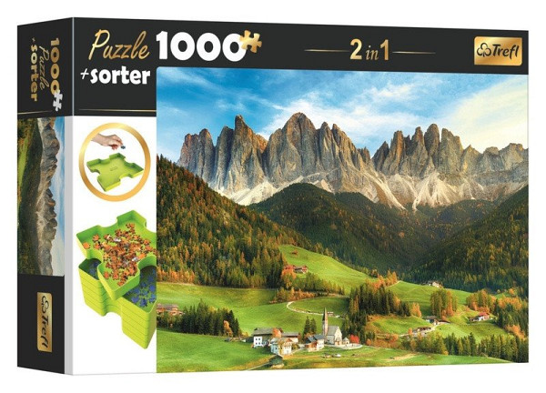 Puzzle s třídičem 2v1: Dolomity, Itálie 1000 dílků