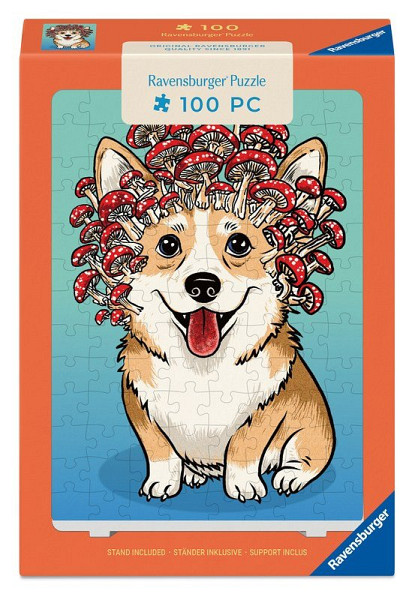 Puzzle se stojánkem: Corgi 100 dílků