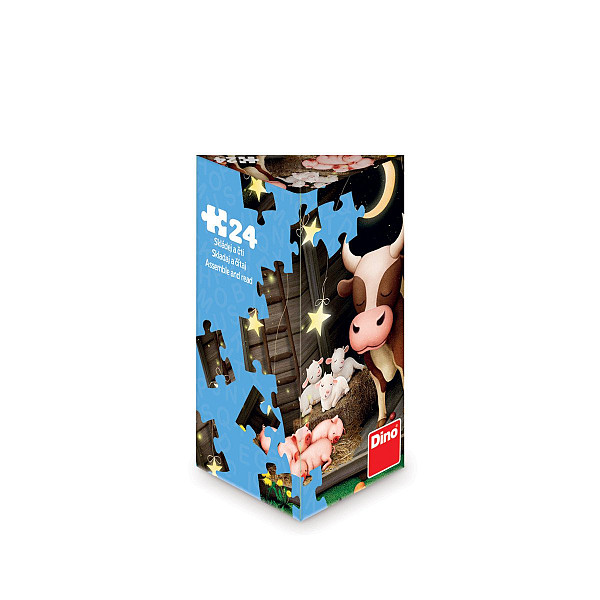 Puzzle triangl Zvířátka na farmě 24 dílků