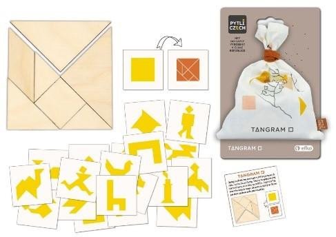 Pytlíczech Tangram čtverec - dřevěné hlavolamy do kapsy