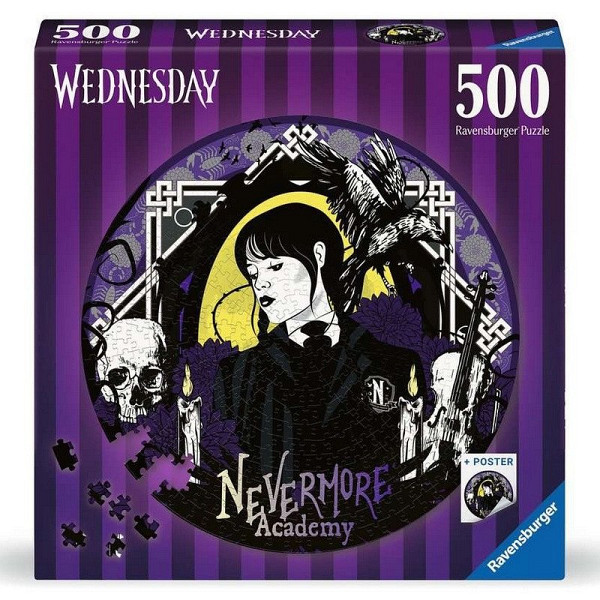 Puzzle kruhové: Wednesday 500 dílků