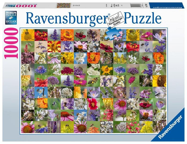 Ravensburger Puzzle - Včely na květinách 1000 dílků