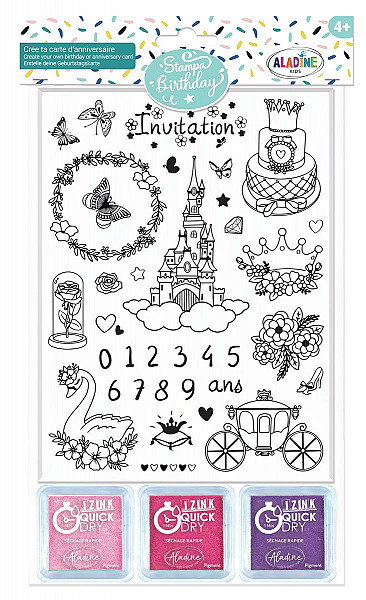 Razítka Aladine Stampo Birthday - princezny