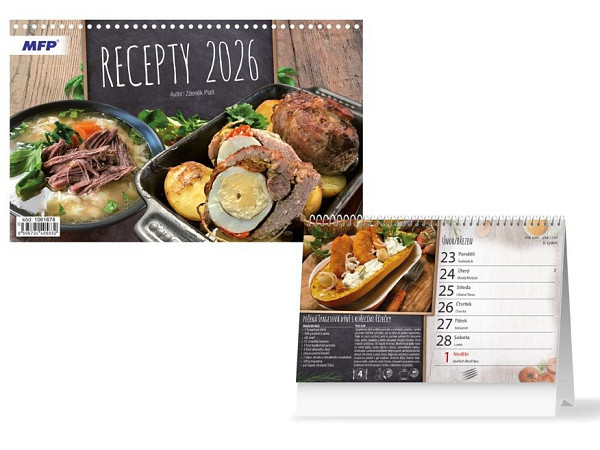 Recepty 2026 - stolní kalendář