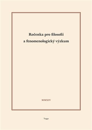 Ročenka pro filosofii a fenomenologický výzkum 2014