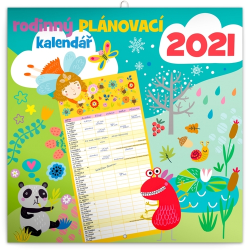 Kalendář 2021 Rodinný plánovací CZ, 30 × 30 cm