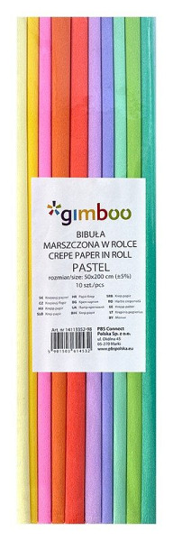 Sada krepových papírů, 50x200cm, 10ks