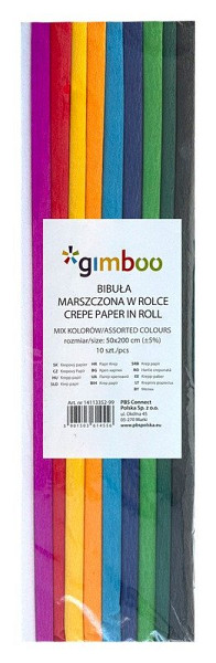 Sada krepových papírů, 50x200cm, 10ks