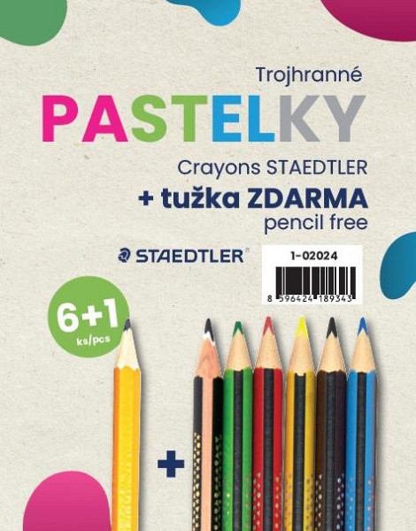 Sada pastelek 6+1 zdarma tužka