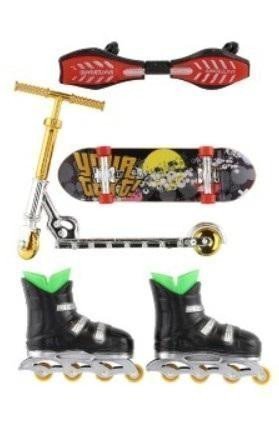 Sada skateboard, waveboard, brusle, koloběžka