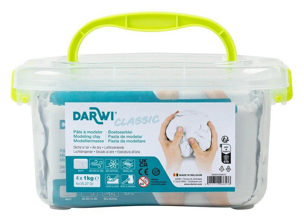 Samotvrdnoucí hmota 4 x 1000g bílá