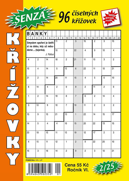 Senza číselné křížovky 2/2025