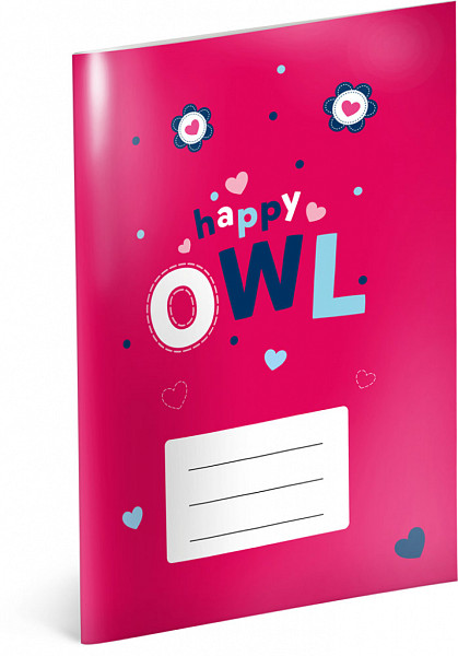 Školní sešit Sovičky, A5, 40 listů, čtverečkovaný