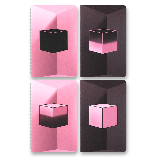 Sešity Moleskine Cahier Blackpink - S, čisté, 4 ks