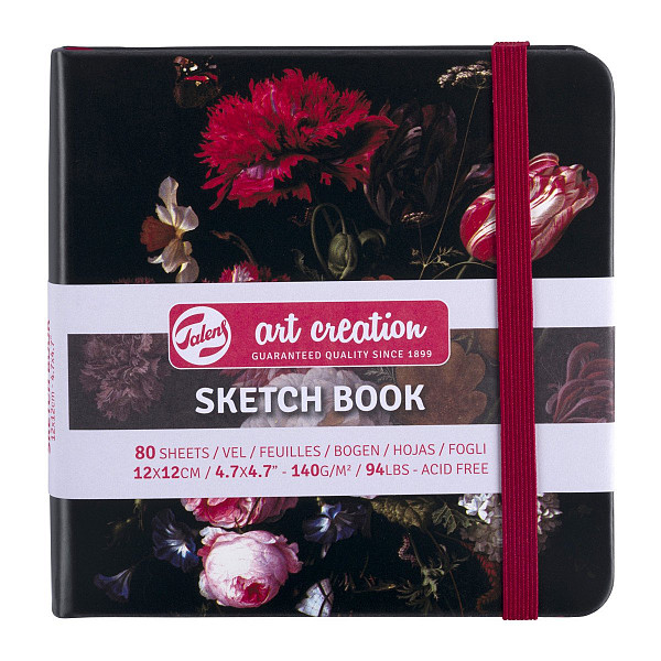 Skicák Art Creation v pevné vazbě Flowers 12x12, 140g