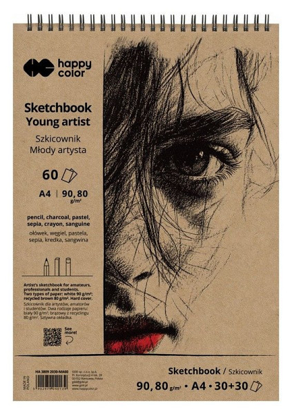 Skicák spirála A4 - 80/90g/60arch